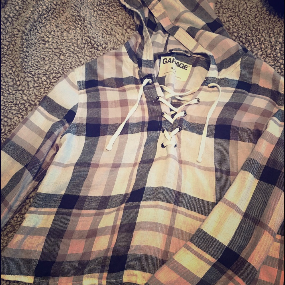 Cute, soft, comfy plaid pullover.